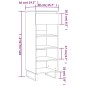 vidaXL Schuhschrank Weiß 40x36x105 cm Holzwerkstoff vidaXL Schuhschrank Weiß 40x36x105 cm Holzwerkstoff