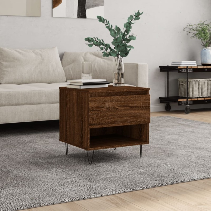 vidaXL Couchtisch Braun Eichen-Optik 50x46x50 cm Holzwerkstoff vidaXL Couchtisch Braun Eichen-Optik 50x46x50 cm Holzwerkstoff