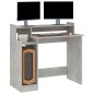 vidaXL Schreibtisch mit LEDs Betongrau 97x45x90 cm Holzwerkstoff vidaXL Schreibtisch mit LEDs Betongrau 97x45x90 cm Holzwerkstoff