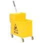 vidaXL Mopp-Eimer mit Presse und Rollen Gelb 20 L Polypropylen vidaXL Mopp-Eimer mit Presse und Rollen Gelb 20 L Polypropylen