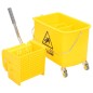 vidaXL Mopp-Eimer mit Presse und Rollen Gelb 20 L Polypropylen vidaXL Mopp-Eimer mit Presse und Rollen Gelb 20 L Polypropylen