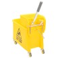 vidaXL Mopp-Eimer mit Presse und Rollen Gelb 20 L Polypropylen vidaXL Mopp-Eimer mit Presse und Rollen Gelb 20 L Polypropylen