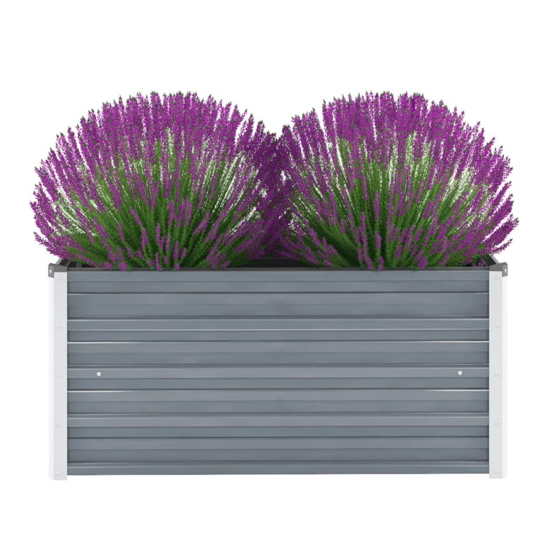vidaXL Garten-Hochbeet Verzinkter Stahl 100x40x45 cm Grau vidaXL Garten-Hochbeet Verzinkter Stahl 100x40x45 cm Grau