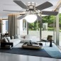 vidaXL Dekorativer Deckenventilator mit Leuchtmittel 82 cm Dunkelbraun vidaXL Dekorativer Deckenventilator mit Leuchtmittel 82 cm Dunkelbraun