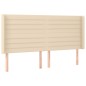 vidaXL LED Kopfteil Creme 203x16x118/128 cm Stoff vidaXL LED Kopfteil Creme 203x16x118/128 cm Stoff