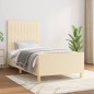 vidaXL Bettgestell mit Kopfteil Creme 80x200 cm Stoff vidaXL Bettgestell mit Kopfteil Creme 80x200 cm Stoff