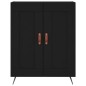 Highboard Schwarz 69,5x34x180 cm Holzwerkstoff Highboard Schwarz 69,5x34x180 cm Holzwerkstoff