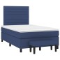 vidaXL Boxspringbett mit Matratze Blau 120x200 cm Stoff vidaXL Boxspringbett mit Matratze Blau 120x200 cm Stoff
