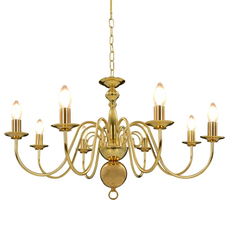 vidaXL Kronleuchter Golden für 8 x E14 Glühbirnen vidaXL Kronleuchter Golden für 8 x E14 Glühbirnen
