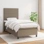 vidaXL Boxspringbett mit Matratze Taupe 90x200 cm Stoff vidaXL Boxspringbett mit Matratze Taupe 90x200 cm Stoff