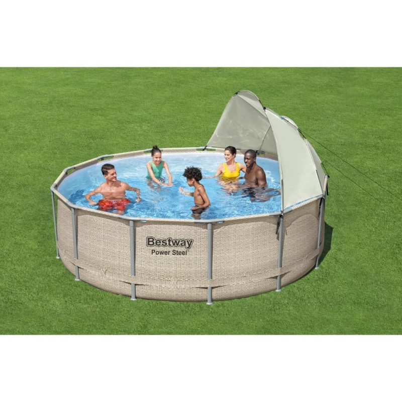 Bestway Sonnendach für Aufstellpools Weiß Bestway Sonnendach für Aufstellpools Weiß