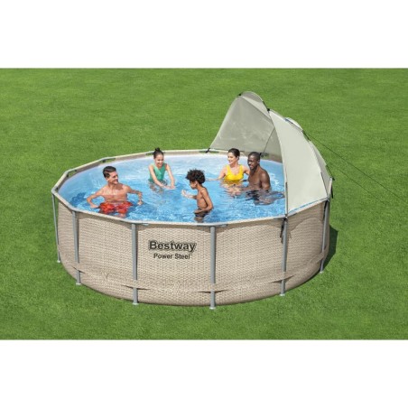 Bestway Sonnendach für Aufstellpools Weiß
