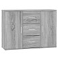vidaXL Sideboard Grau Sonoma 91x29,5x65 cm Holzwerkstoff
