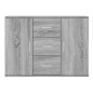 vidaXL Sideboard Grau Sonoma 91x29,5x65 cm Holzwerkstoff