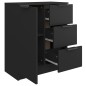 vidaXL Sideboard Schwarz 60x30x70 cm Holzwerkstoff vidaXL Sideboard Schwarz 60x30x70 cm Holzwerkstoff