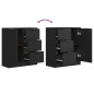 vidaXL Sideboard Schwarz 60x30x70 cm Holzwerkstoff vidaXL Sideboard Schwarz 60x30x70 cm Holzwerkstoff