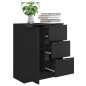 vidaXL Sideboard Schwarz 60x30x70 cm Holzwerkstoff vidaXL Sideboard Schwarz 60x30x70 cm Holzwerkstoff