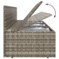 vidaXL Gartensofa 3-Sitzer mit Kissen Grau Poly Rattan vidaXL Gartensofa 3-Sitzer mit Kissen Grau Poly Rattan
