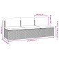 vidaXL Gartensofa 3-Sitzer mit Kissen Grau Poly Rattan vidaXL Gartensofa 3-Sitzer mit Kissen Grau Poly Rattan