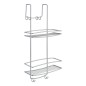 Metaltex Duschregal mit 2 Etagen und Haken Onda Silbern Metaltex Duschregal mit 2 Etagen und Haken Onda Silbern