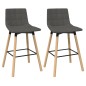 vidaXL Barhocker 2 Stk. Hellgrau Stoff vidaXL Barhocker 2 Stk. Hellgrau Stoff