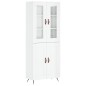 Highboard Hochglanz-Weiß 69,5x34x180 cm Holzwerkstoff Highboard Hochglanz-Weiß 69,5x34x180 cm Holzwerkstoff