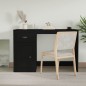 vidaXL Schreibtisch mit Schublade Schwarz 115x50x75 cm Holzwerkstoff vidaXL Schreibtisch mit Schublade Schwarz 115x50x75 cm Holzwerkstoff