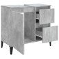 vidaXL Badschrank Betongrau 65x33x60 cm Holzwerkstoff vidaXL Badschrank Betongrau 65x33x60 cm Holzwerkstoff