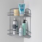 Metaltex Eck-Duschregal mit 2 Etagen Onda Silbern Metaltex Eck-Duschregal mit 2 Etagen Onda Silbern