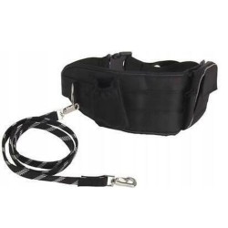 Pets Collection Hundeleine mit Hüftband Groß Schwarz