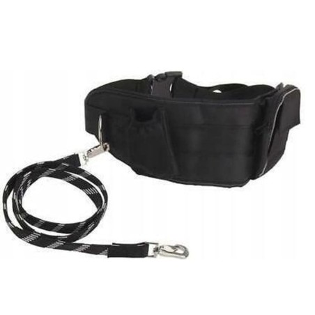 Pets Collection Hundeleine mit Hüftband Groß Schwarz