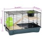 vidaXL Hamsterkäfig Grau 58x32x36 cm Polypropylen und Metall vidaXL Hamsterkäfig Grau 58x32x36 cm Polypropylen und Metall