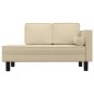 vidaXL Chaiselongue mit Kissen und Nackenrolle Creme Stoff vidaXL Chaiselongue mit Kissen und Nackenrolle Creme Stoff