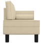 vidaXL Chaiselongue mit Kissen und Nackenrolle Creme Stoff vidaXL Chaiselongue mit Kissen und Nackenrolle Creme Stoff