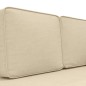 vidaXL Chaiselongue mit Kissen und Nackenrolle Creme Stoff vidaXL Chaiselongue mit Kissen und Nackenrolle Creme Stoff