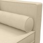 vidaXL Chaiselongue mit Kissen und Nackenrolle Creme Stoff vidaXL Chaiselongue mit Kissen und Nackenrolle Creme Stoff