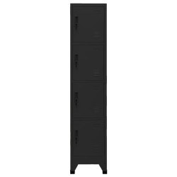 vidaXL Schließfachschrank Schwarz 38x45x180 cm Stahl