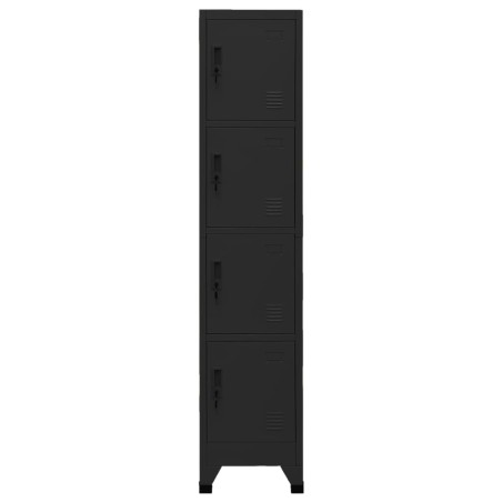 vidaXL Schließfachschrank Schwarz 38x45x180 cm Stahl