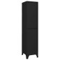 vidaXL Schließfachschrank Schwarz 38x45x180 cm Stahl