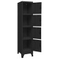 vidaXL Schließfachschrank Schwarz 38x45x180 cm Stahl