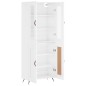 Highboard Hochglanz-Weiß 69,5x34x180 cm Holzwerkstoff Highboard Hochglanz-Weiß 69,5x34x180 cm Holzwerkstoff