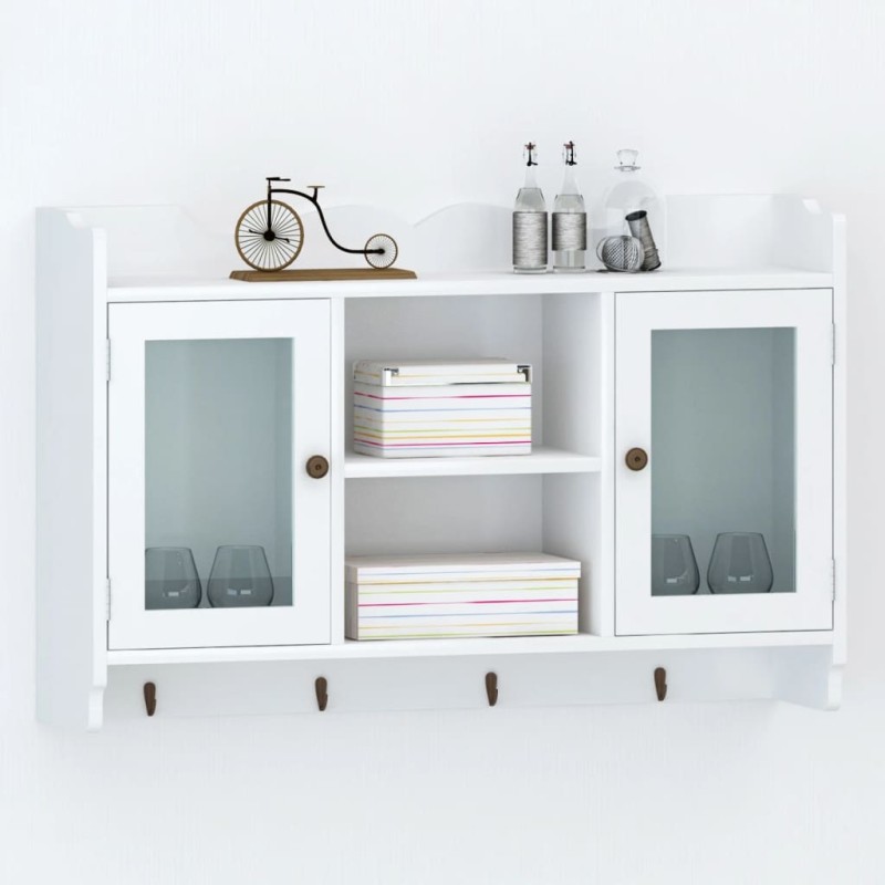 MDF Wandschrank Schrank Regal Bücher/DVD/Gläser Aufbewahrung weiß MDF Wandschrank Schrank Regal Bücher/DVD/Gläser Aufbewahrung weiß