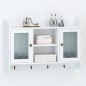MDF Wandschrank Schrank Regal Bücher/DVD/Gläser Aufbewahrung weiß MDF Wandschrank Schrank Regal Bücher/DVD/Gläser Aufbewahrung weiß