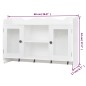 MDF Wandschrank Schrank Regal Bücher/DVD/Gläser Aufbewahrung weiß MDF Wandschrank Schrank Regal Bücher/DVD/Gläser Aufbewahrung weiß