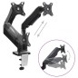 vidaXL TV-/Monitor-Tischhalterung 13" - 27" mit Gasfeder Doppelarm vidaXL TV-/Monitor-Tischhalterung 13" - 27" mit Gasfeder Doppelarm