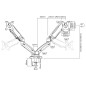 vidaXL TV-/Monitor-Tischhalterung 13" - 27" mit Gasfeder Doppelarm vidaXL TV-/Monitor-Tischhalterung 13" - 27" mit Gasfeder Doppelarm