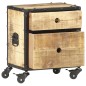 vidaXL Nachttisch 40x30x50 cm Raues Mangoholz
