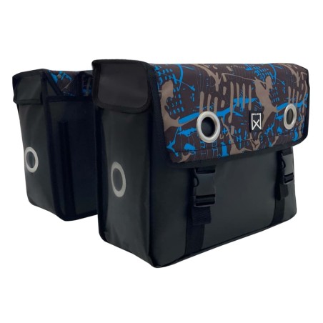 Willex Fahrradtaschen 30 L Ice Tarpaulin Blau und Schwarz