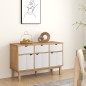 vidaXL Sideboard OTTA Braun&Weiß 114x43x73,5 cm Massivholz Kiefer vidaXL Sideboard OTTA Braun&Weiß 114x43x73,5 cm Massivholz Kiefer