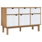 vidaXL Sideboard OTTA Braun&Weiß 114x43x73,5 cm Massivholz Kiefer vidaXL Sideboard OTTA Braun&Weiß 114x43x73,5 cm Massivholz Kiefer
